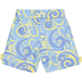 ADEE Swirl Shorts Pale Blue